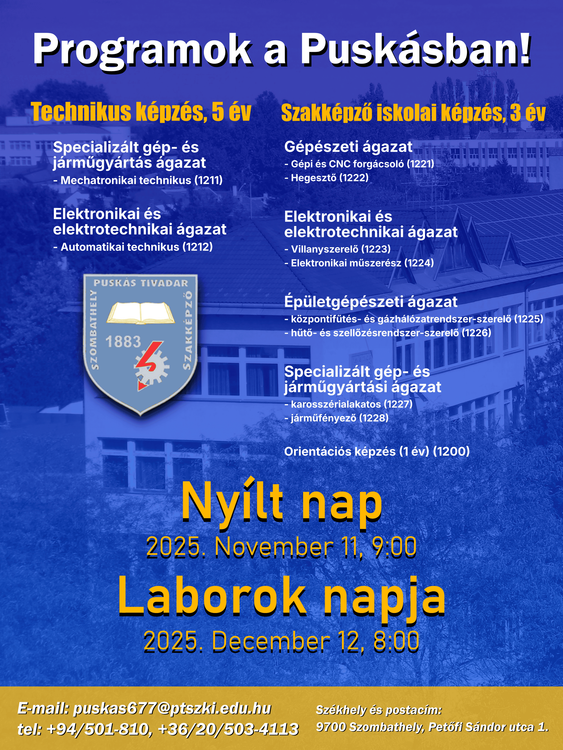 NYÍLT NAPOK A PUSKÁSBAN