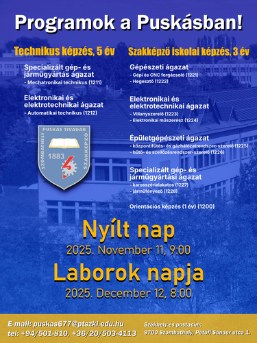 NYÍLT NAPOK A PUSKÁSBAN